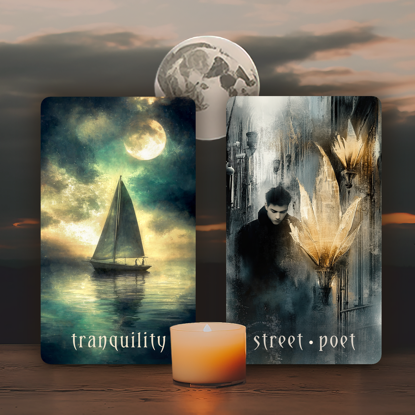 Two cards from the Otherworld Oracle deck for spiritual guidance created by Night Willow Oracle