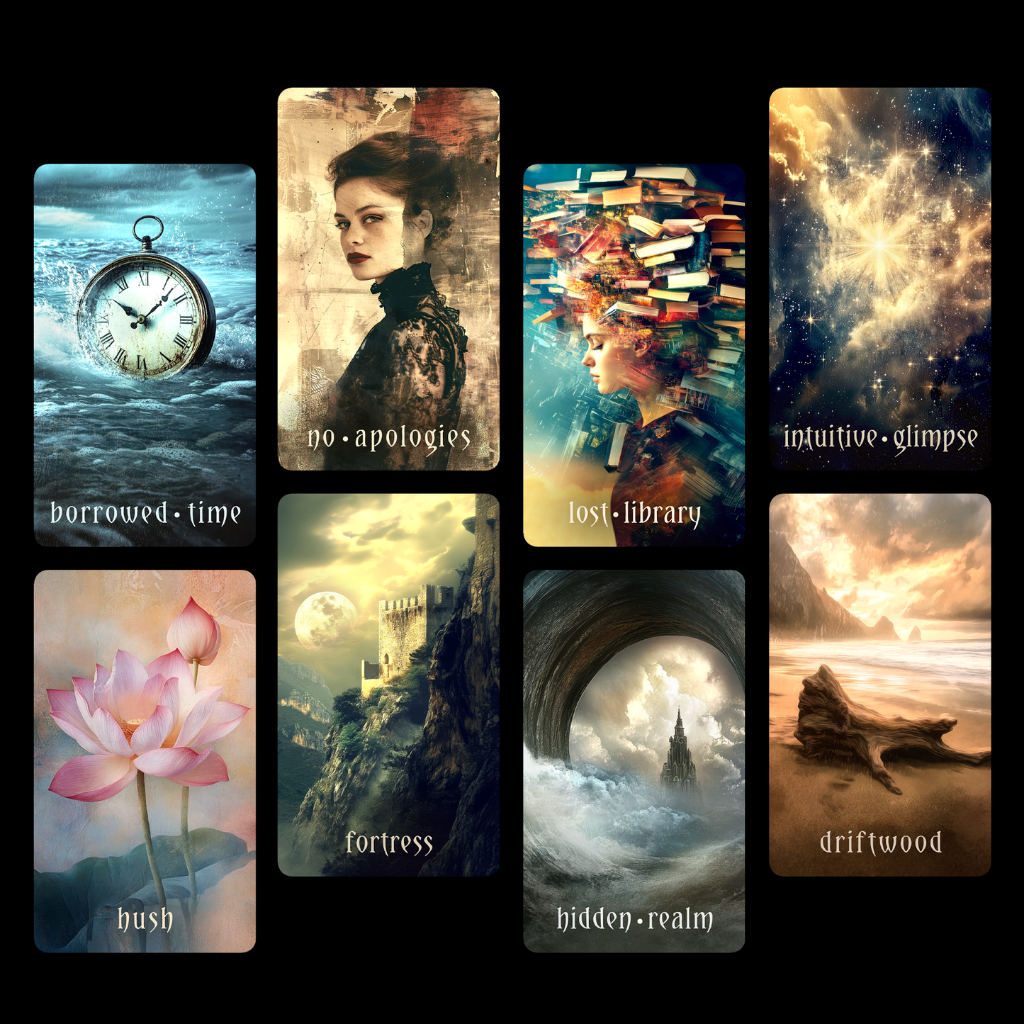 Two cards from the Otherworld Oracle deck for spiritual guidance created by Night Willow Oracle